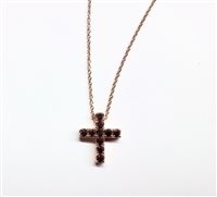 Necklace Soprana Man CROCI in Gold Diamante Black CRO1-10